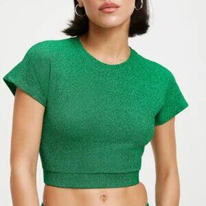 Good American Shimmer Crop Top Size 1